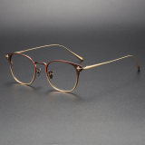 Titanium Eyeglasses LE1035_Brown - Gold