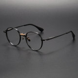 Titanium Eyeglasses LE1057_Black - Gold