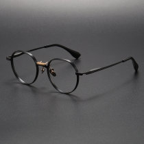 Titanium Eyeglasses LE1057_Black - Gold