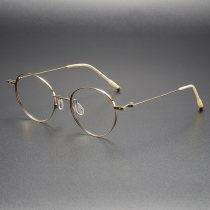 Titanium Eyeglasses LE1062_Brown - Gold Titanium Eyeglasses LE1062_Brown - Gold