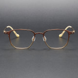 Titanium Eyeglasses LE1041_Brown - Gold