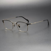 Titanium Eyeglasses LE1052_Black - Gold