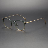 Titanium Eyeglasses LE1035_Green - Gold