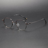 Titanium Eyeglasses LE1029_Red - Gunmetal