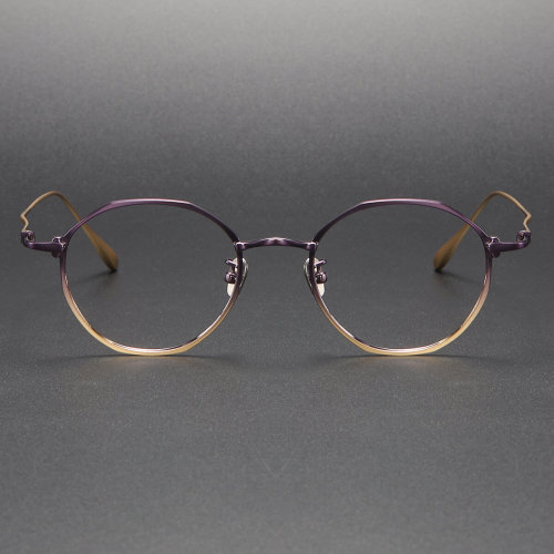 Titanium Eyeglasses LE1048_Purple - Gold