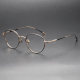 Round Titanium & TR Eyeglasses LE0024_Black - Gold
