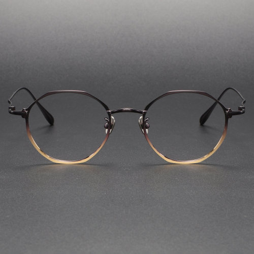 Titanium Eyeglasses LE1048_Dark Purple - Gold