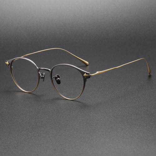 Titanium Eyeglasses LE1039_Gunmetal - Gold
