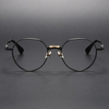 Titanium Eyeglasses LE1057_Black - Gold