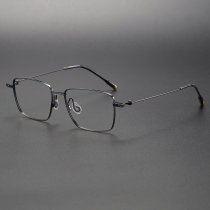 Titanium Eyeglasses LE1033_Blue Gunmetal Titanium Eyeglasses LE1033_Blue Gunmetal