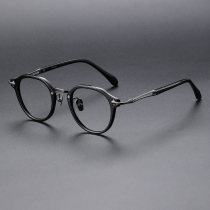 Acetate & Titanium Eyeglasses LE1040_Black - Gunmetal