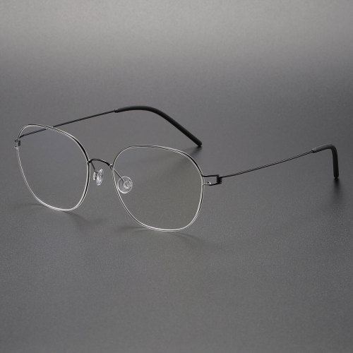 Titanium Eyeglasses LE1058_Black - Silver