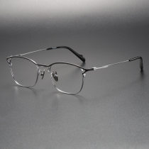 Titanium Eyeglasses LE1055_Black - Silver
