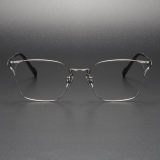 Square Titanium Eyeglasses LE1021_Gunmetal