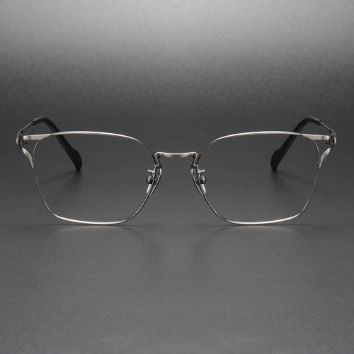 Square Titanium Eyeglasses LE1021_Gunmetal