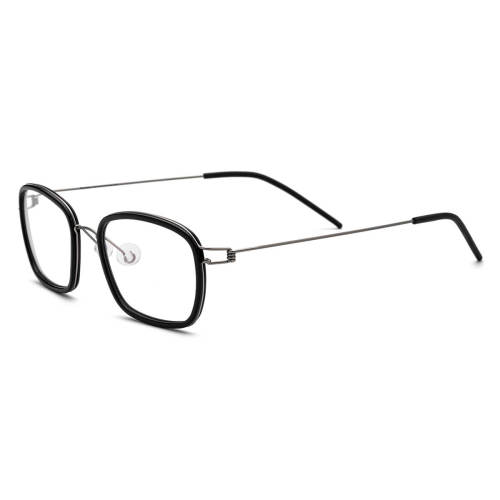 Acetate & Metal Eyeglasses LE0662_Black