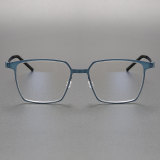 Square Titanium Eyeglasses LE1014_Blue