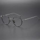 Oval Titanium Eyeglasses LE0041_Black - Silver