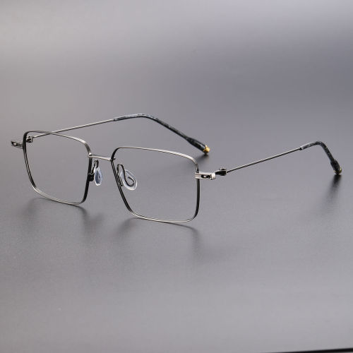 Square Titanium Eyeglasses LE1015_Gunmetal
