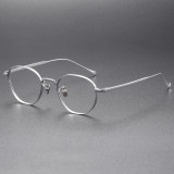 Round Titanium Eyeglasses LE0040_Silver