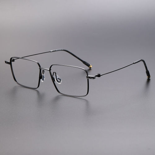 Square Titanium Eyeglasses LE1015_Black