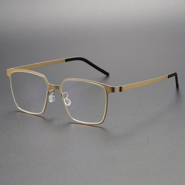 Square Titanium Eyeglasses LE1014_Gold