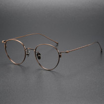 Oval Titanium Eyeglasses LE0041_Bronze