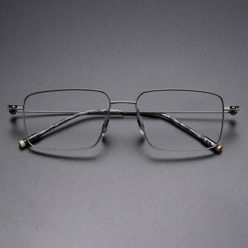 Square Titanium Eyeglasses LE1015_Black