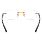 Titanium & Horn Eyeglasses LE0668_Gold - Black