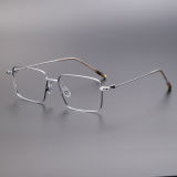 Square Titanium Eyeglasses LE1015_Silver