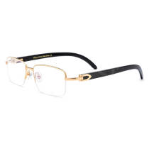 Metal & Horn Eyeglasses LE0669_Gold - Black