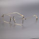 Square Titanium Eyeglasses LE1015_Black - Gold