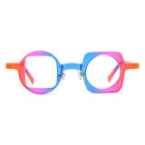 Acetate Eyeglasses LE0650_Blue - Orange (XJ)