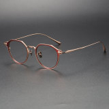 Titanium Eyeglasses LE1013_Red - Rose Gold