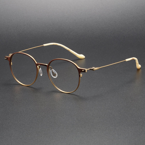 Titanium Eyeglasses LE1010_Brown - Gold