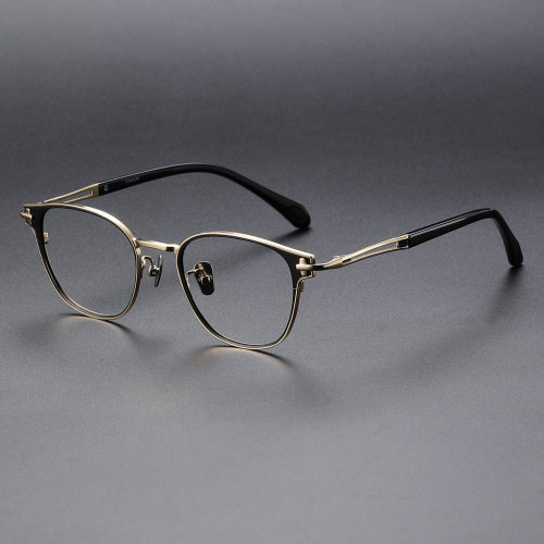 Titanium Eyeglasses LE1002_Black - Gold