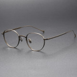 Round Titanium Eyeglasses LE0040_Bronze