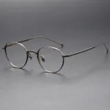 Round Titanium Eyeglasses LE0040_Bronze