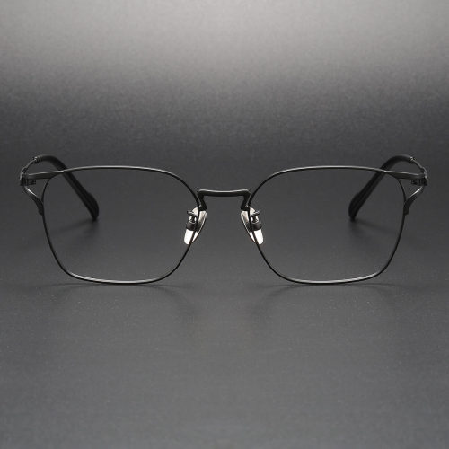 Square Titanium Eyeglasses LE1021_Black