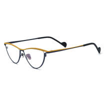 Titanium Eyeglasses LE0599_Frosted Gold - Blue