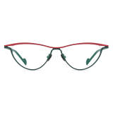 Titanium Eyeglasses LE0599_Frosted Red - Green