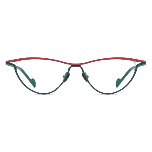 Titanium Eyeglasses LE0599_Frosted Red - Green
