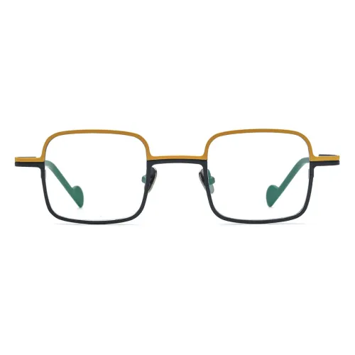 Titanium Eyeglasses LE0597_Frosted Gold - Black