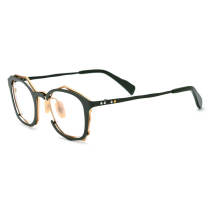 Titanium Eyeglasses LE0592_Green - Gold