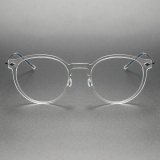 Oval Titanium & Nylon Eyeglasses LE0129_Transparent Color