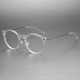 Oval Titanium & Nylon Eyeglasses LE0129_Transparent Color