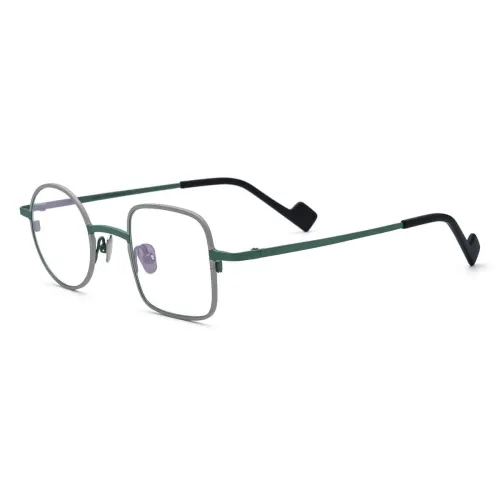 Titanium Eyeglasses LE0598_Frosted Gray - Green