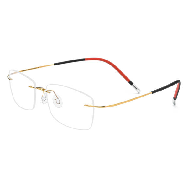 Titanium Rimless Eyeglasses LE0640_Gold