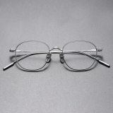 Oval Titanium Eyeglasses LE0136_Silver