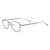 Oval Titanium Eyeglasses Frame LE0588_Silver
